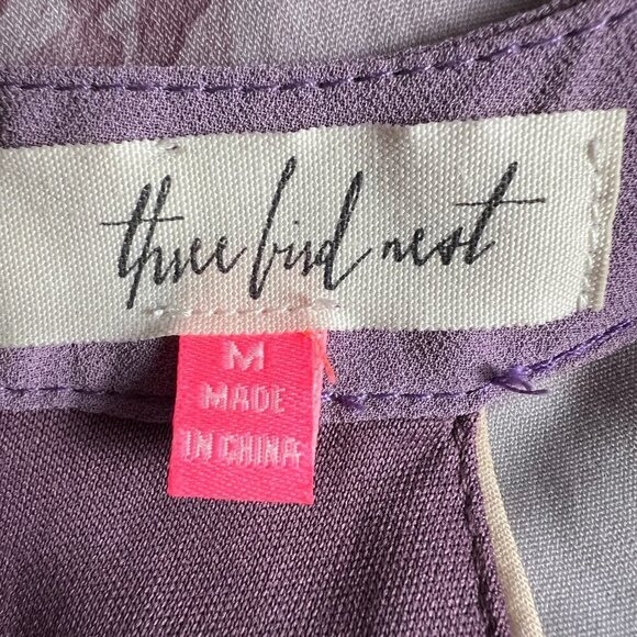 Three Bird Nest Purple Floral Maxi Dress - Picture 4 of 12